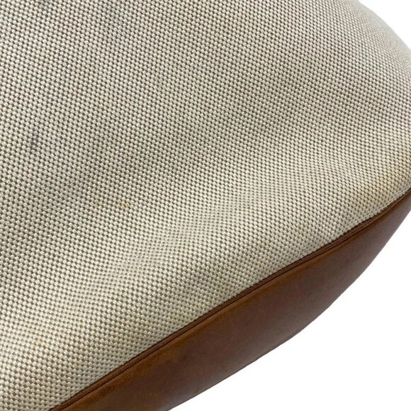 Auth HERMES Gao - Beige Brown Toile H Leather Square E Shoulder Bag - Picture 5 of 16